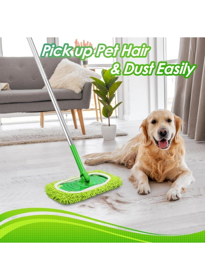 LYNLYN 3-Pack Reusable Microfiber Mop Pads Compatible with Swiffer Sweeper, Wet and Dry Refills for Hardwood and Floor Cleaning (Handle Not Included, Green) - Image 3
